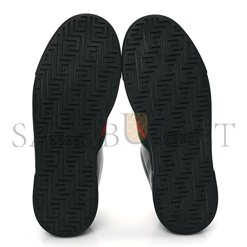 GUCCI ACE GG CRYSTAL CANVAS BLACK 760774 FACRF 1163